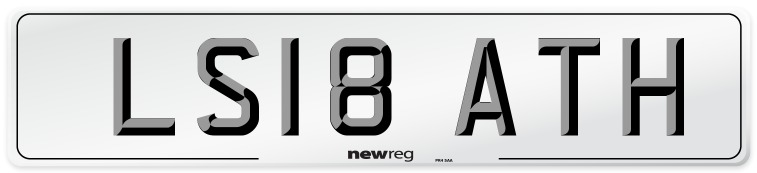 LS18 ATH Number Plate from New Reg